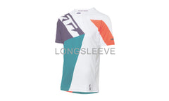 FACTORY ENDURO SHIRT LONGSLEEVE, WHITE/PETROL/OR